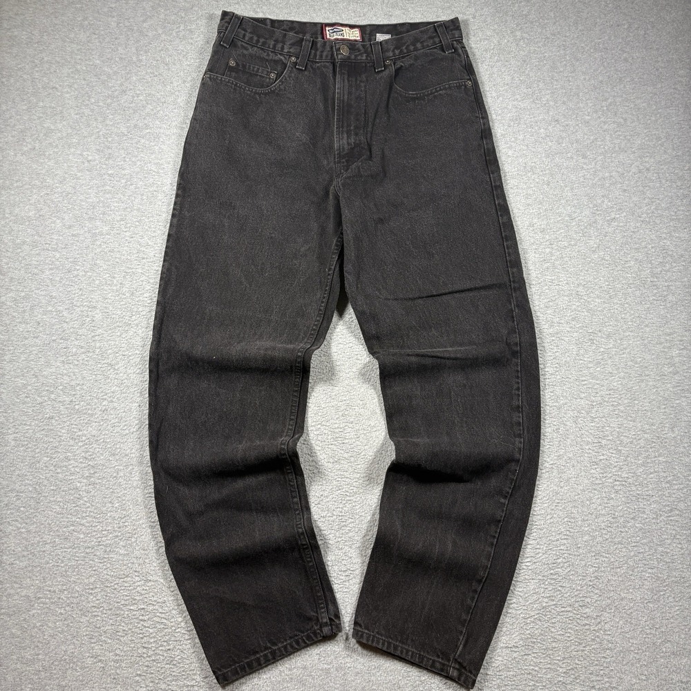 Vintage 2000s Old Navy Blue Jeans Men's 34x32 Black Denim Straight Relaxed Y2K